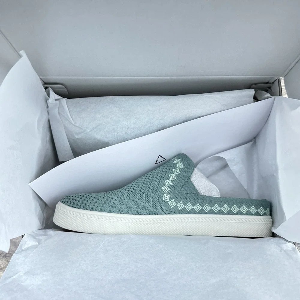 NIB Earth Origins Zilly 8 39 Slip On Comfort Casual Sneaker Mules Dusty Green - Picture 10 of 13
